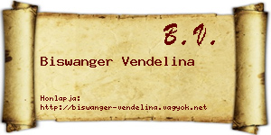 Biswanger Vendelina névjegykártya